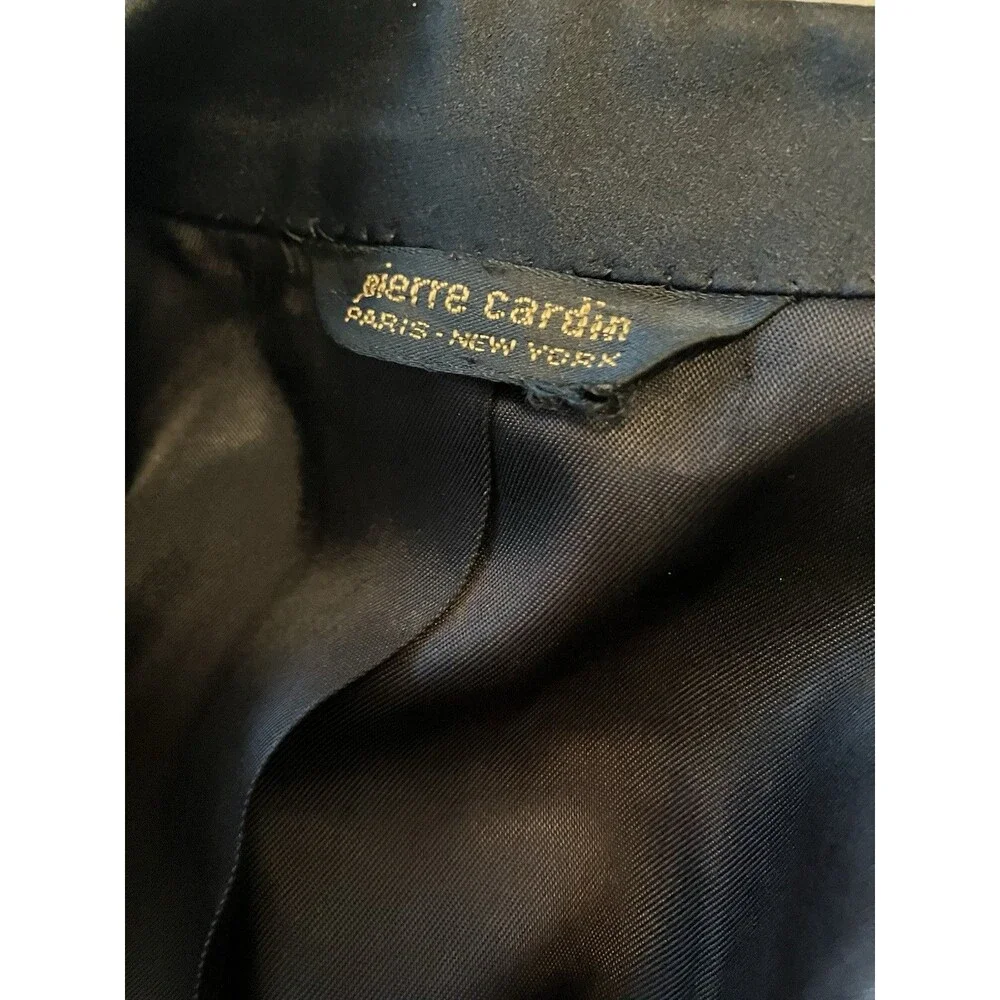 Pierre Cardin Black Satin-Lapel Tuxedo Jacket 38L Formal Special Occasion